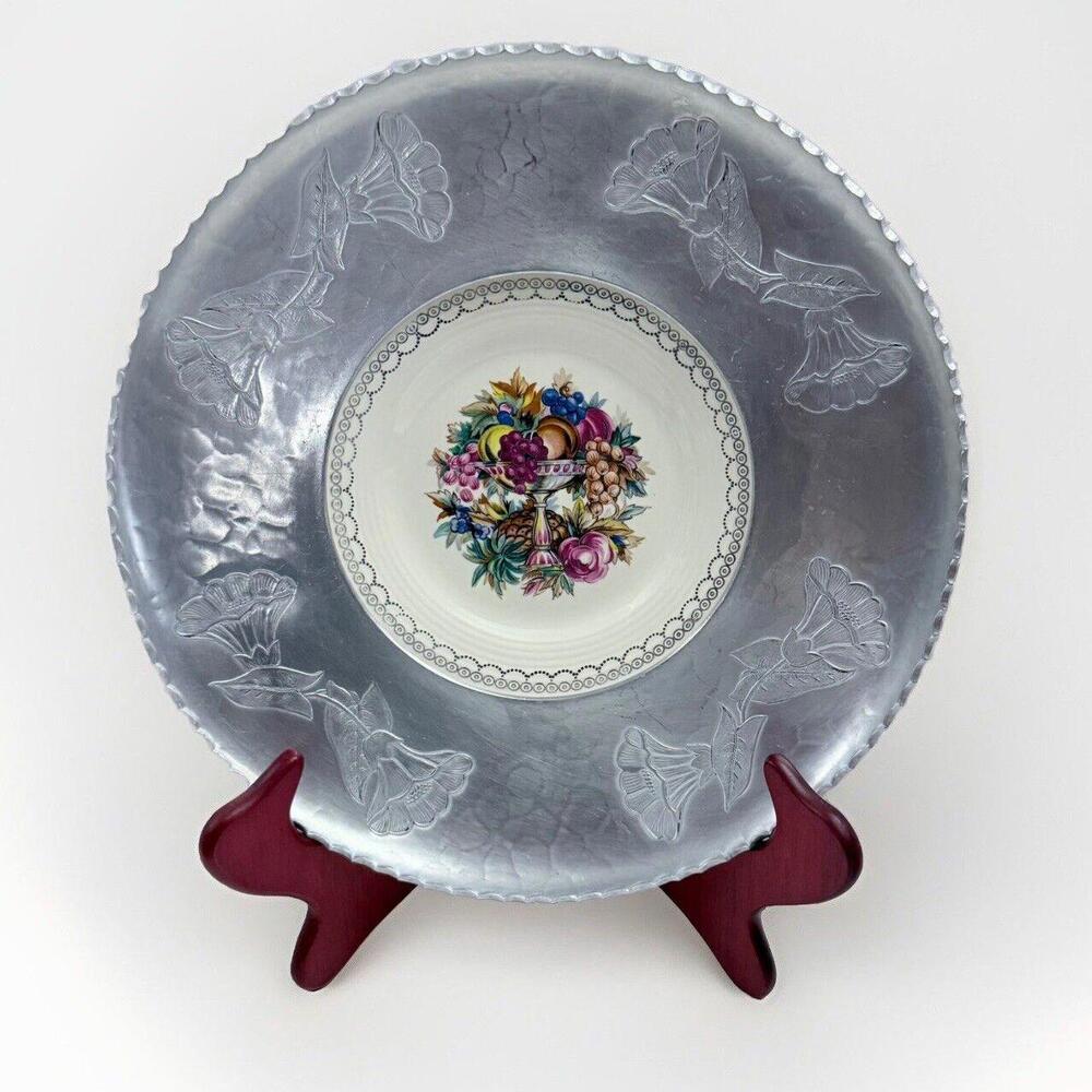 Vintage Triumph Limoges White Gold 22k Imperial Victorian Pl. Farberware + Stand